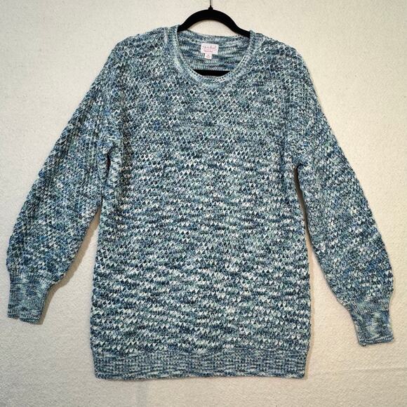 Isabel Maternity by Ingrid & Isabel Blue Space Dye Texture Knit Sweater Medium - Picture 6 of 6